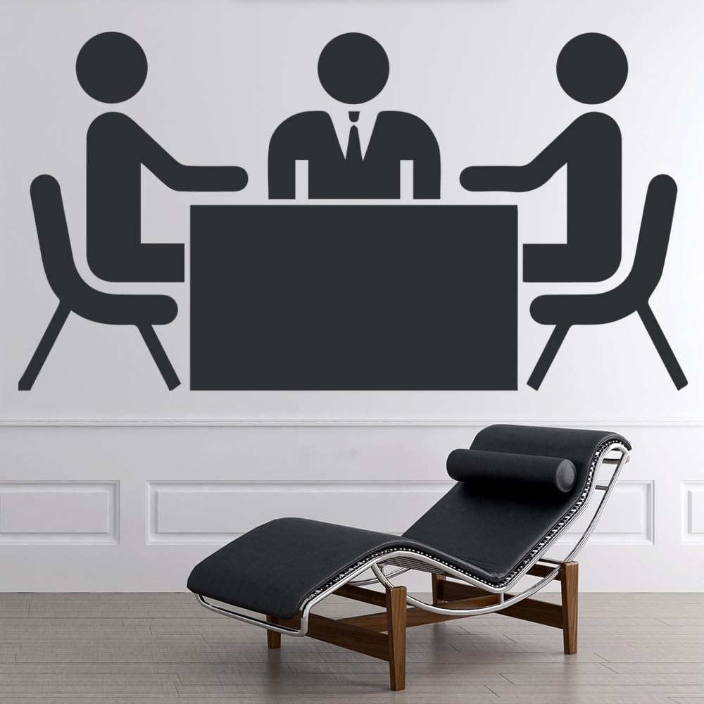 Educational Wall Stickers for Library, School Labs & Classrooms – Learning Decor with Motivational Quotes, Science, Math & Reading Themes – Removable Vinyl Decals (Business Meeting Office, Small)