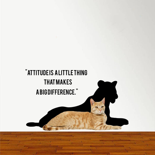 My Seller Club 'Attitude is A Little Thing That Makes A Big Difference' Wall Sticker (PVC Vinyl, 0.99 cm x 70 cm x 40 cm)
