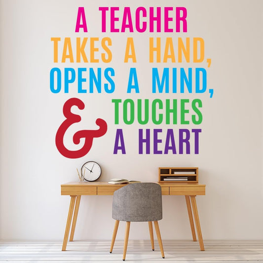 Educational Wall Stickers for Library, School Labs & Classrooms – Learning Decor with Motivational Quotes, Science, Math & Reading Themes – Removable Vinyl Decals (Open Mind School, Small)