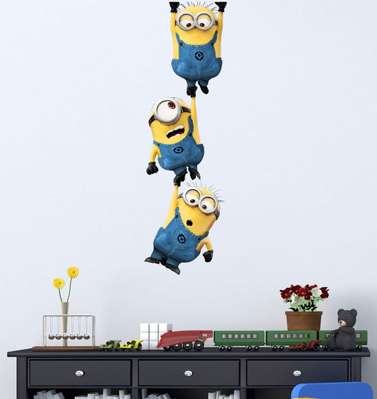 My SELLER CLUB Compatable with Minions Wall Hanging Sticker for Kids & Baby - Fun, Colorful Décor for Living Room, Easy to Apply and Removable (Without Balloon)