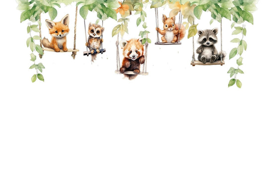 Jungle Theme Wall Sticker for Kids Room Decor – Fun Animal Growth Chart with Giraffe, Elephant, Tiger, Panda, and More – Peel & Stick Removable Nursery Wall Decal (G, Small)