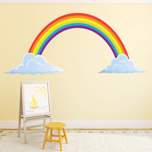 Educational Wall Stickers for Kids Room & Nursery – Fun Learning Decor for Playgroup, Preschool & Kindergarten (Rainbow-A, Small)